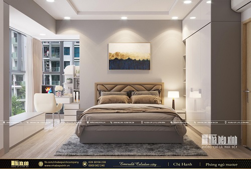 Thiết kế phòng ngủ Master đẹp căn Emerald Celadon City 112m2 - NBX504